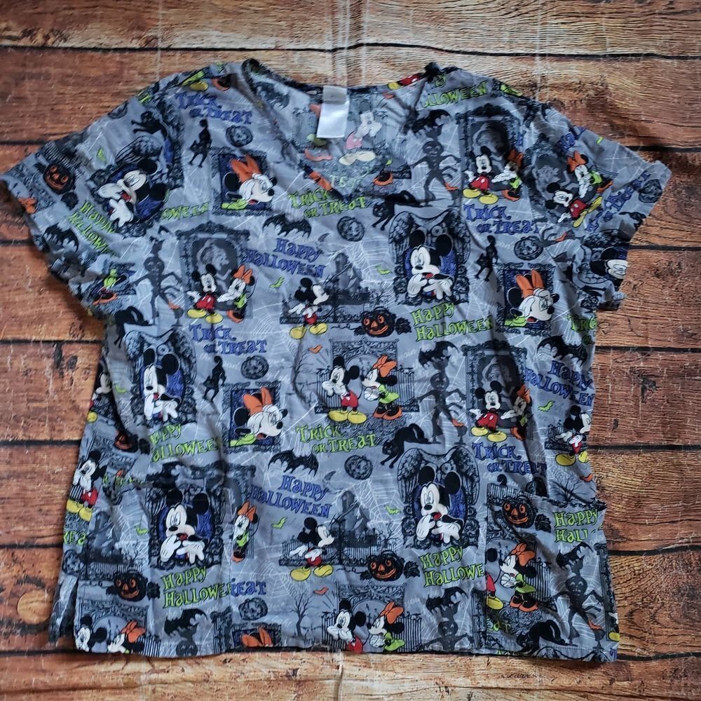 Mickey Mouse Halloween Scrub Top